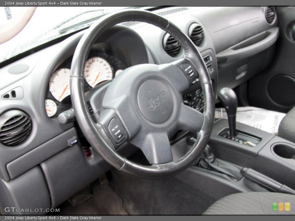 Dark Slate Gray Interior Steering Wheel for the 2004 Jeep Liberty Sport 4x4 #66723626