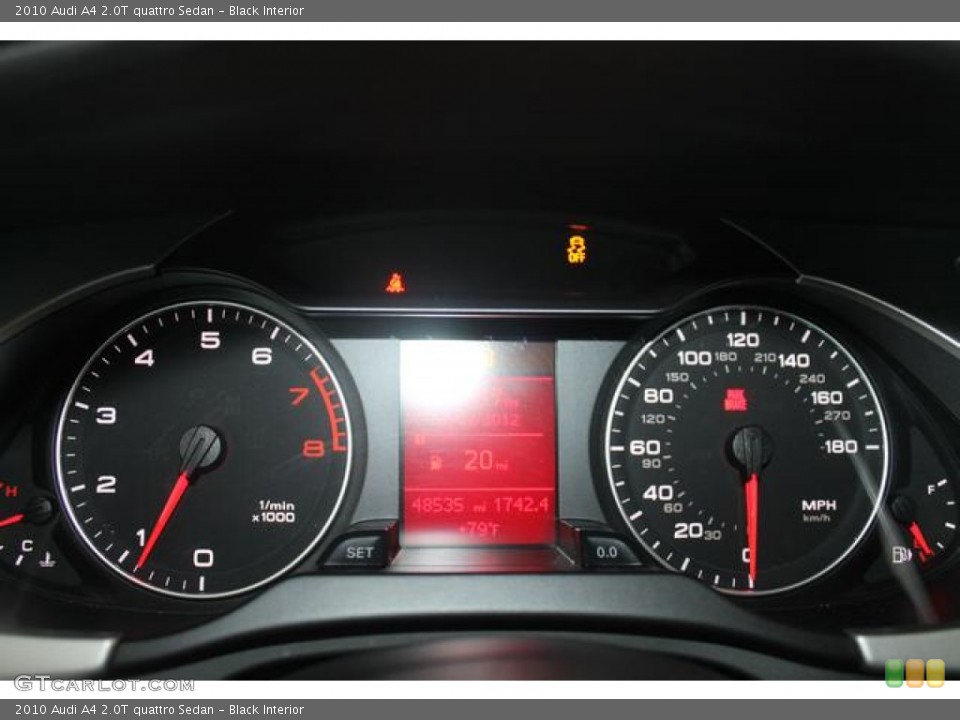 Black Interior Gauges for the 2010 Audi A4 2.0T quattro Sedan #66724841