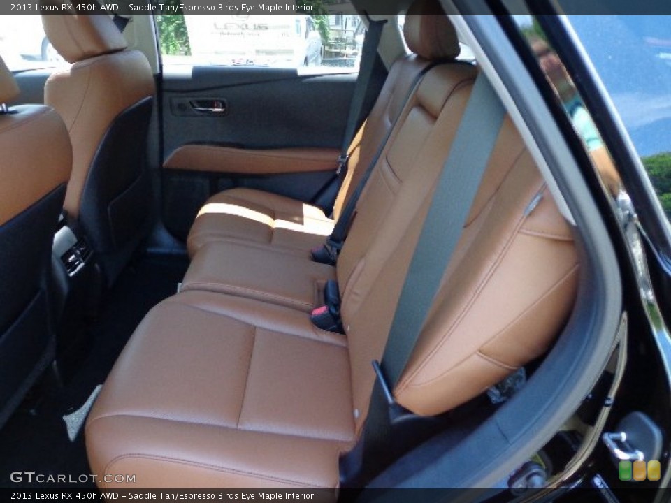 Saddle Tan/Espresso Birds Eye Maple Interior Photo for the 2013 Lexus RX 450h AWD #66726295