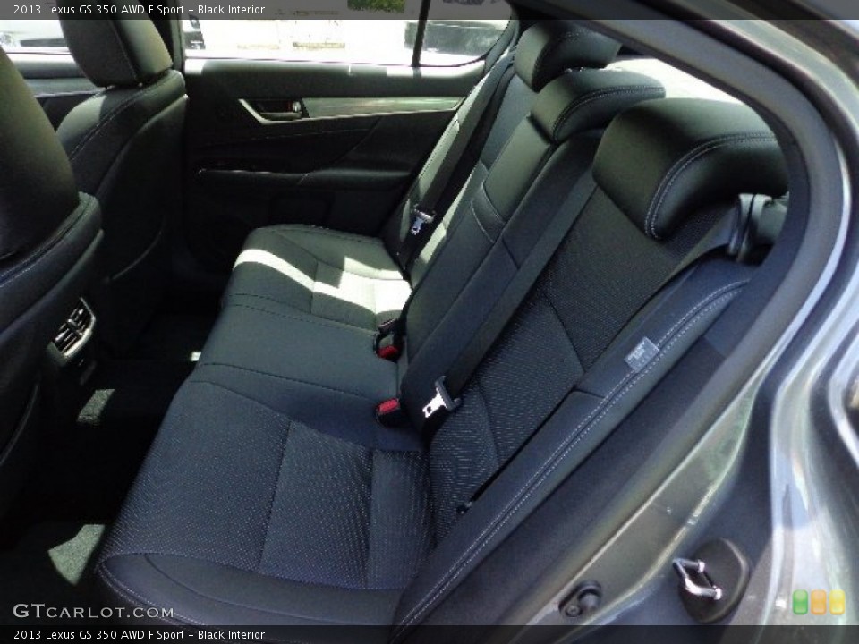 Black Interior Rear Seat for the 2013 Lexus GS 350 AWD F Sport #66726605
