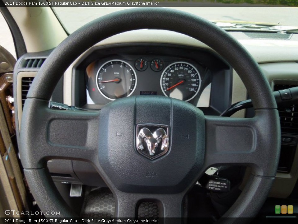 Dark Slate Gray/Medium Graystone Interior Steering Wheel for the 2011 Dodge Ram 1500 ST Regular Cab #66727997