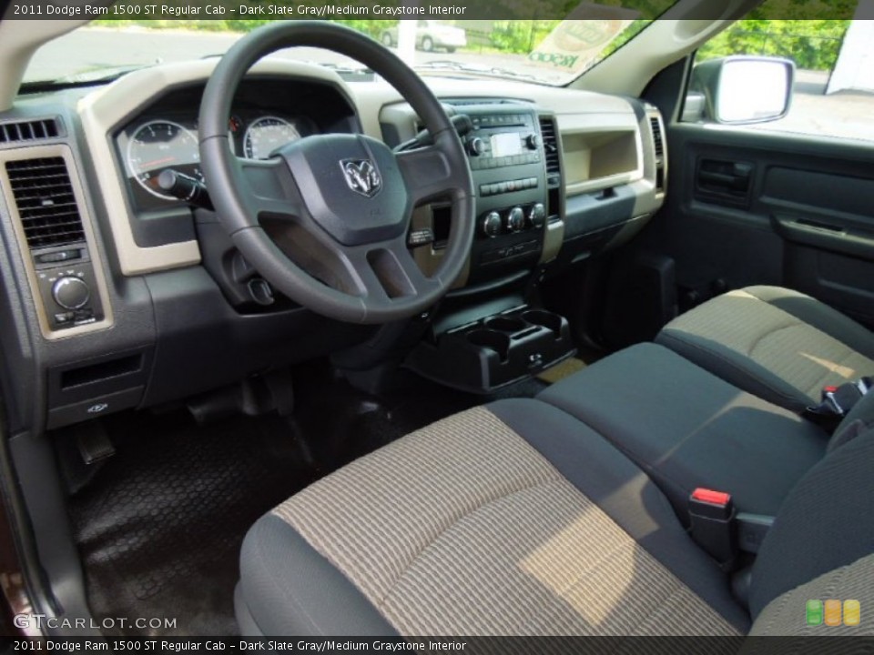 Dark Slate Gray/Medium Graystone Interior Prime Interior for the 2011 Dodge Ram 1500 ST Regular Cab #66728066