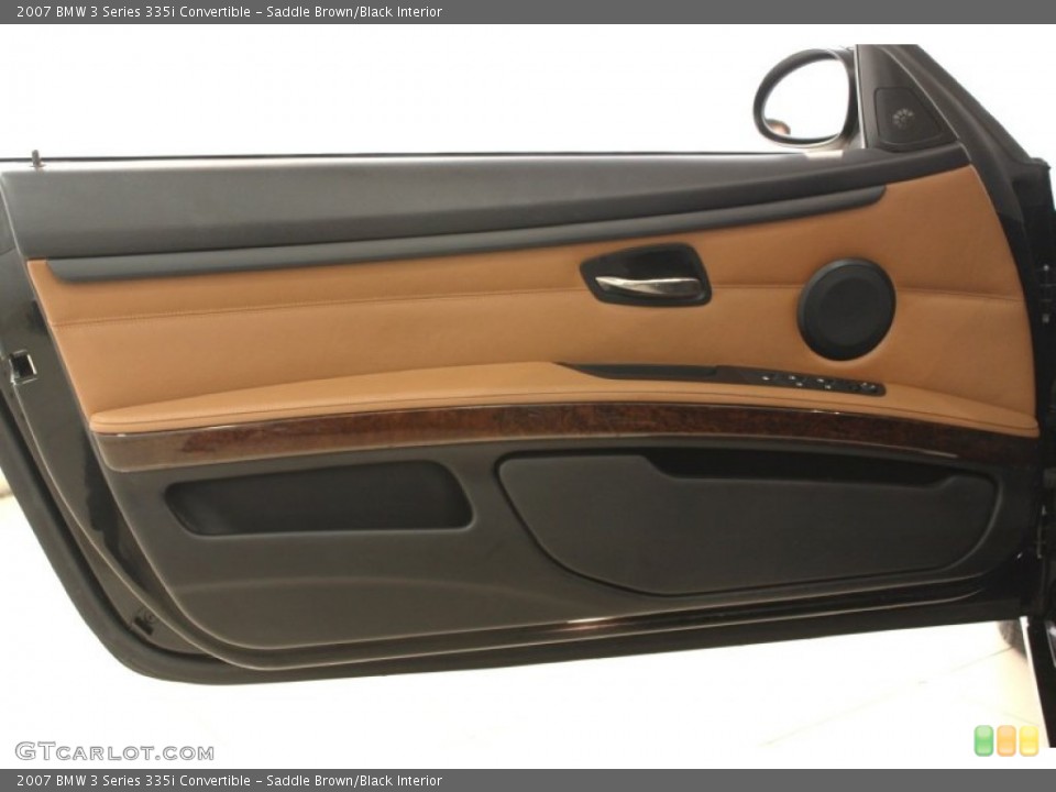 Saddle Brown/Black Interior Door Panel for the 2007 BMW 3 Series 335i Convertible #66730648