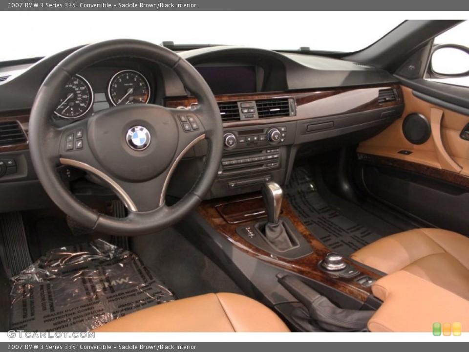 Saddle Brown/Black Interior Dashboard for the 2007 BMW 3 Series 335i Convertible #66730670