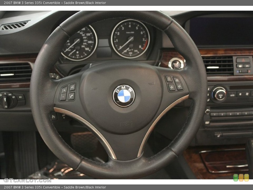 Saddle Brown/Black Interior Steering Wheel for the 2007 BMW 3 Series 335i Convertible #66730676