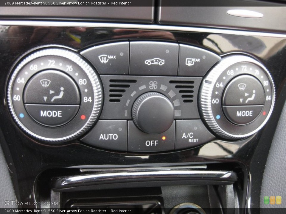 Red Interior Controls for the 2009 Mercedes-Benz SL 550 Silver Arrow Edition Roadster #66731897