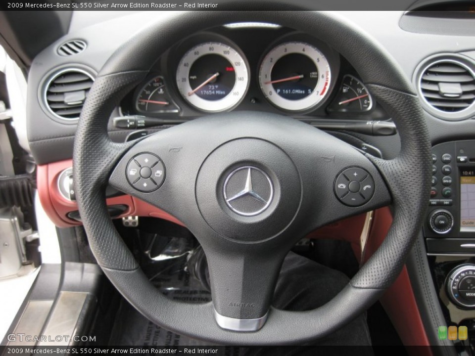 Red Interior Steering Wheel for the 2009 Mercedes-Benz SL 550 Silver Arrow Edition Roadster #66731927