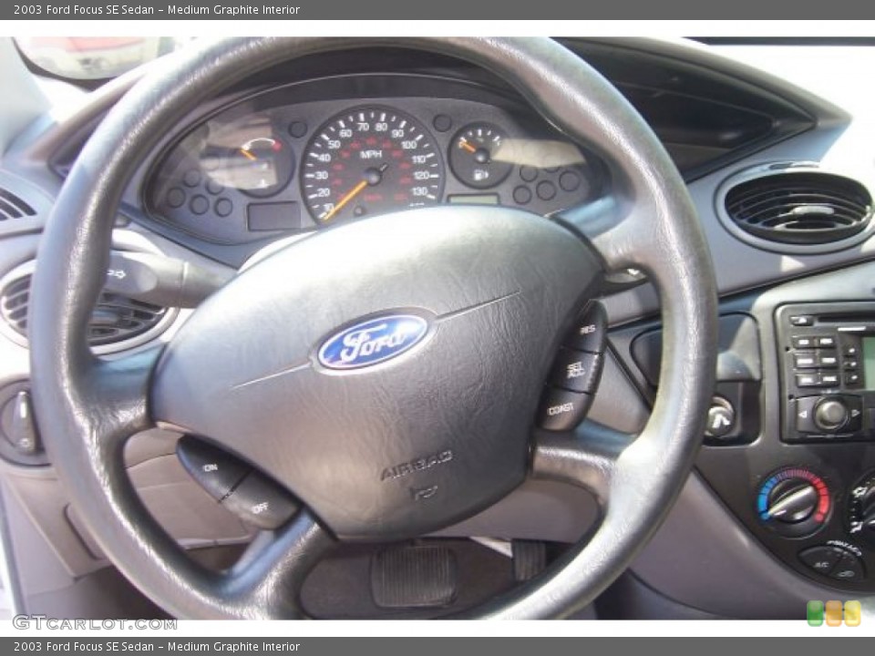 Medium Graphite Interior Steering Wheel for the 2003 Ford Focus SE Sedan #66738082