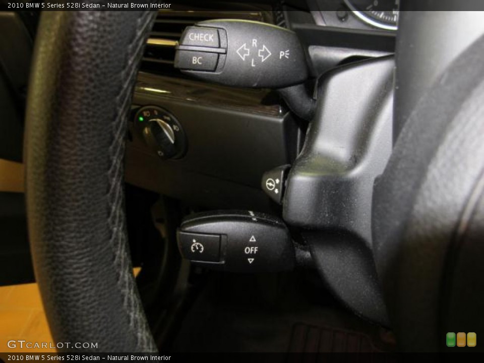 Natural Brown Interior Controls for the 2010 BMW 5 Series 528i Sedan #66743251
