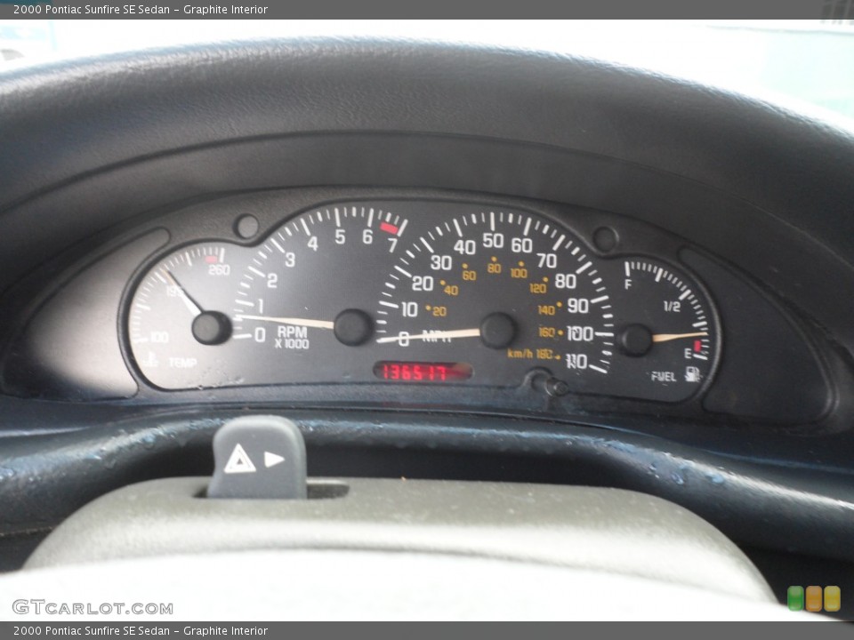 Graphite Interior Gauges for the 2000 Pontiac Sunfire SE Sedan #66745696