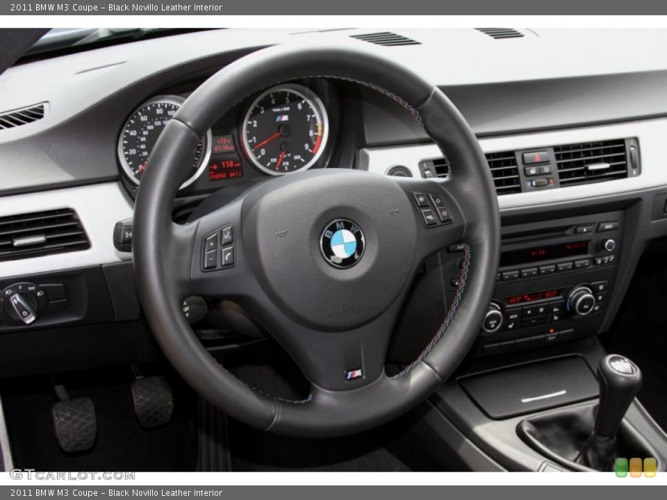 Black Novillo Leather Interior Steering Wheel for the 2011 BMW M3 Coupe #66746217