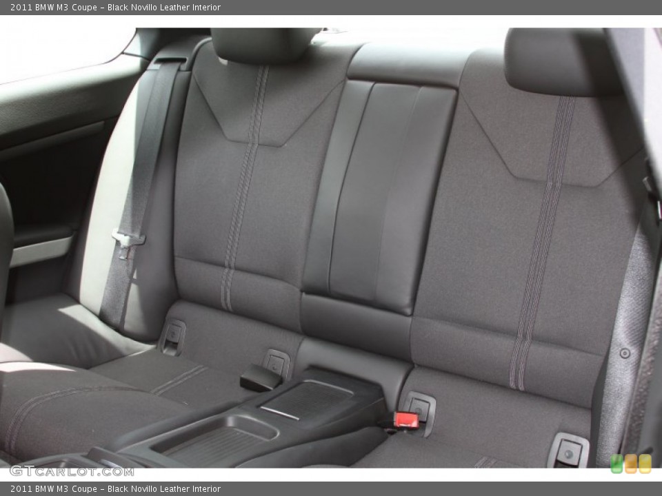 Black Novillo Leather Interior Rear Seat for the 2011 BMW M3 Coupe #66746224
