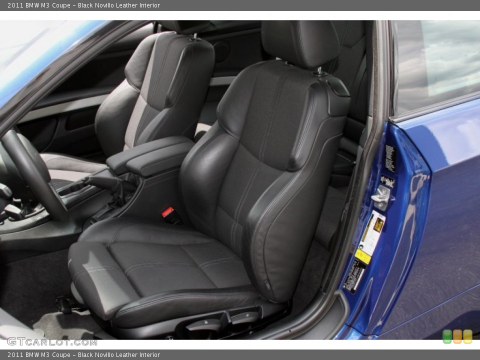 Black Novillo Leather Interior Front Seat for the 2011 BMW M3 Coupe #66746263