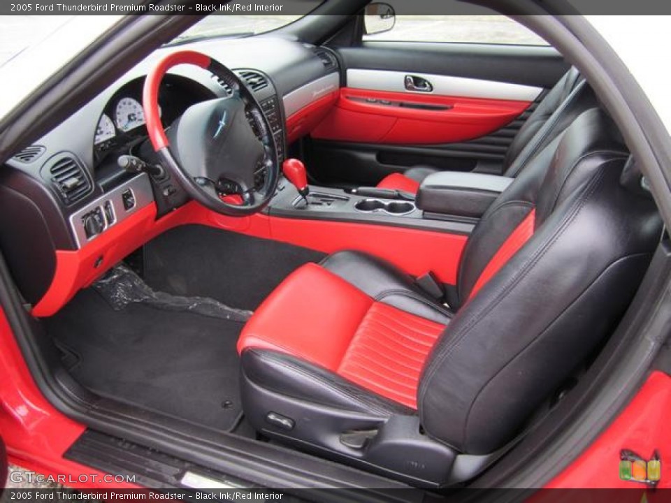 Black Ink/Red 2005 Ford Thunderbird Interiors