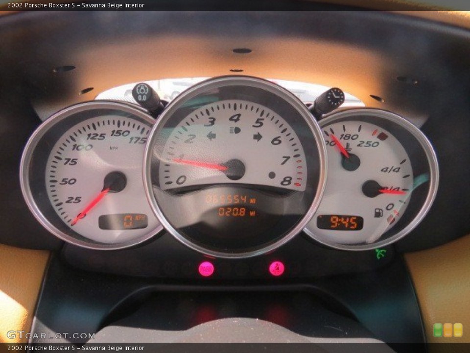 Savanna Beige Interior Gauges for the 2002 Porsche Boxster S #66759997