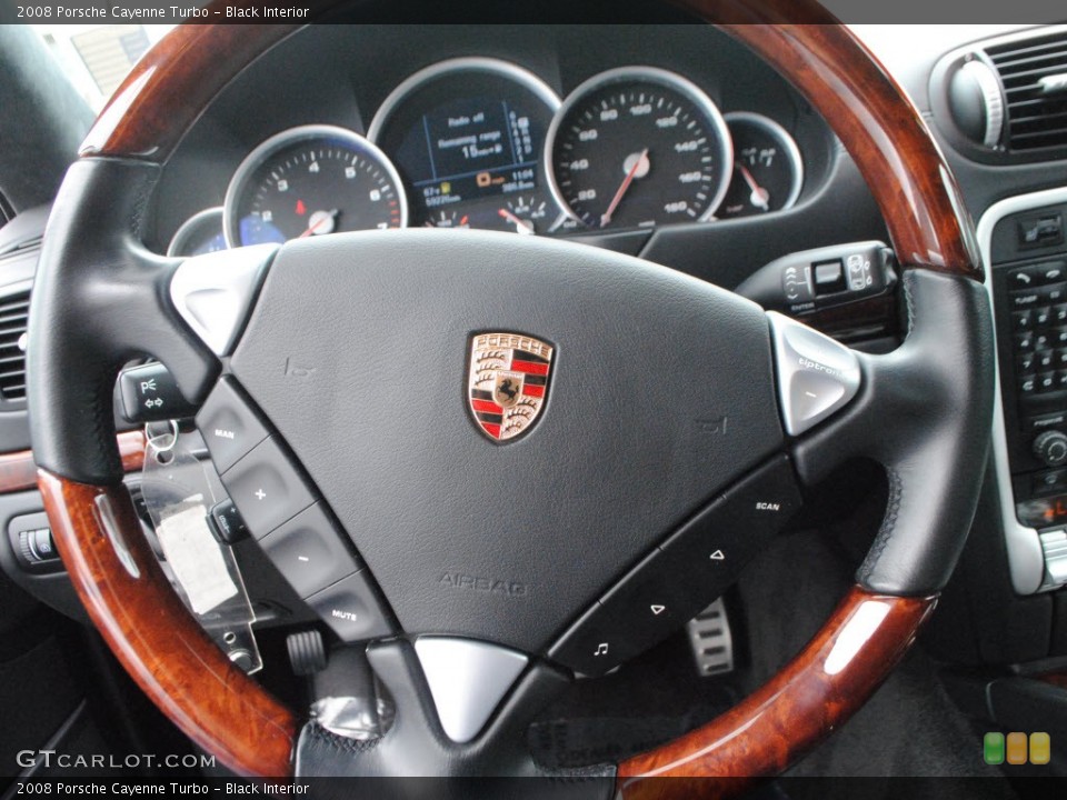 Black Interior Steering Wheel for the 2008 Porsche Cayenne Turbo #66766373