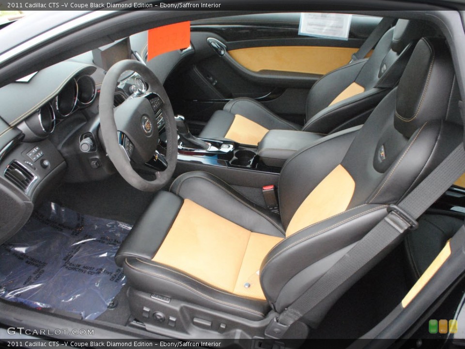 Ebony/Saffron Interior Photo for the 2011 Cadillac CTS -V Coupe Black Diamond Edition #66766499