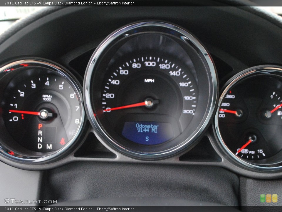 Ebony/Saffron Interior Gauges for the 2011 Cadillac CTS -V Coupe Black Diamond Edition #66766511