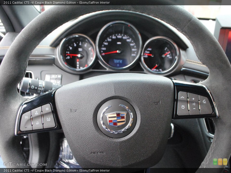 Ebony/Saffron Interior Steering Wheel for the 2011 Cadillac CTS -V Coupe Black Diamond Edition #66766514