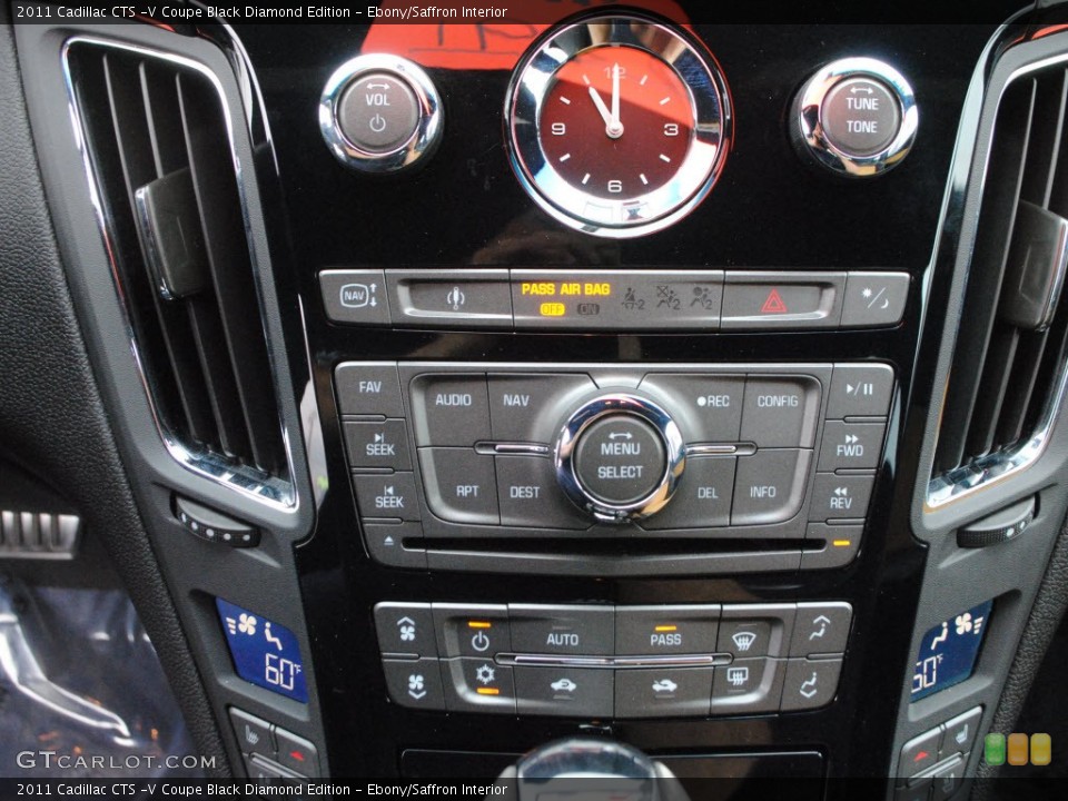 Ebony/Saffron Interior Controls for the 2011 Cadillac CTS -V Coupe Black Diamond Edition #66766523