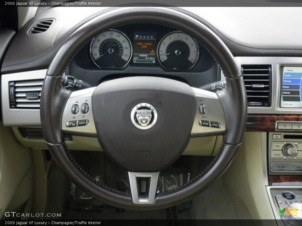 Champagne/Truffle Interior Steering Wheel for the 2009 Jaguar XF Luxury #66770416