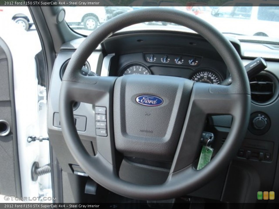 Steel Gray Interior Steering Wheel for the 2012 Ford F150 STX SuperCab 4x4 #66770816