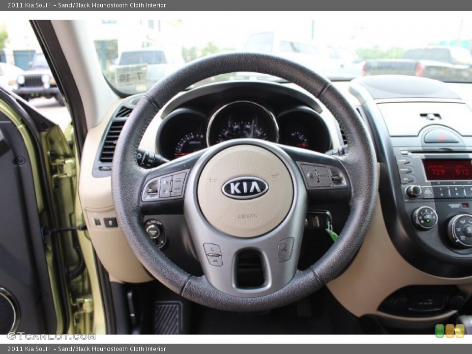 Sand/Black Houndstooth Cloth Interior Steering Wheel for the 2011 Kia Soul ! #66776216