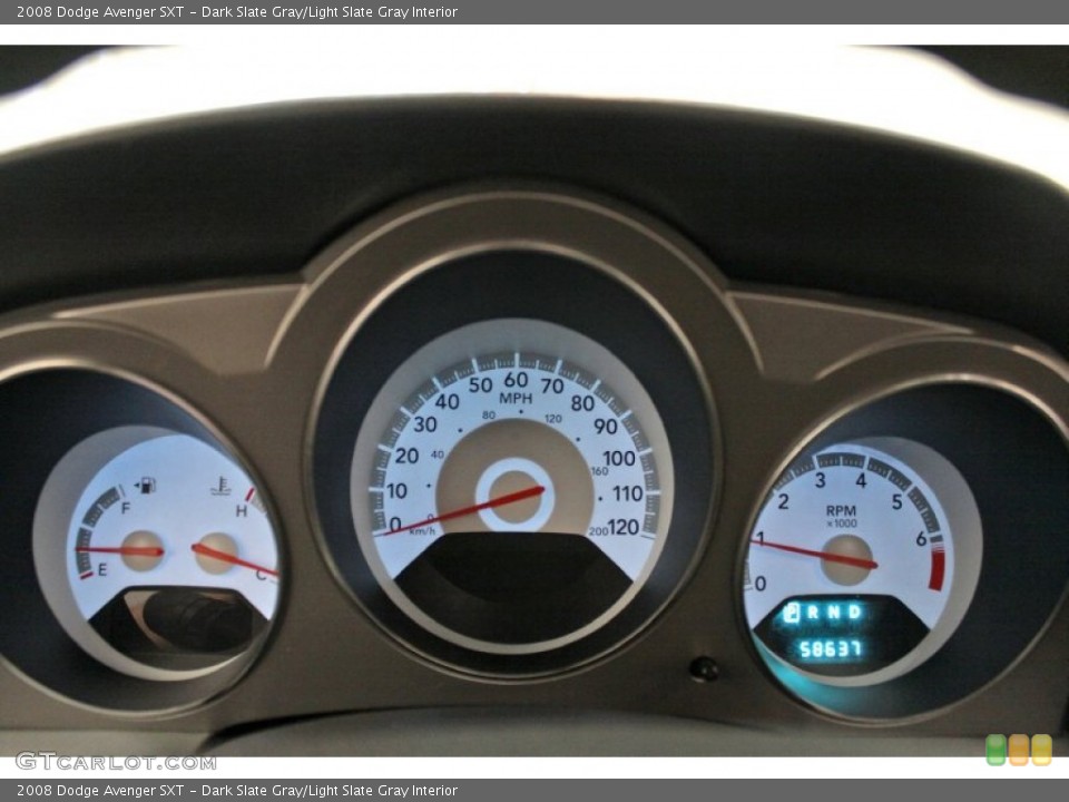 Dark Slate Gray/Light Slate Gray Interior Gauges for the 2008 Dodge Avenger SXT #66776237