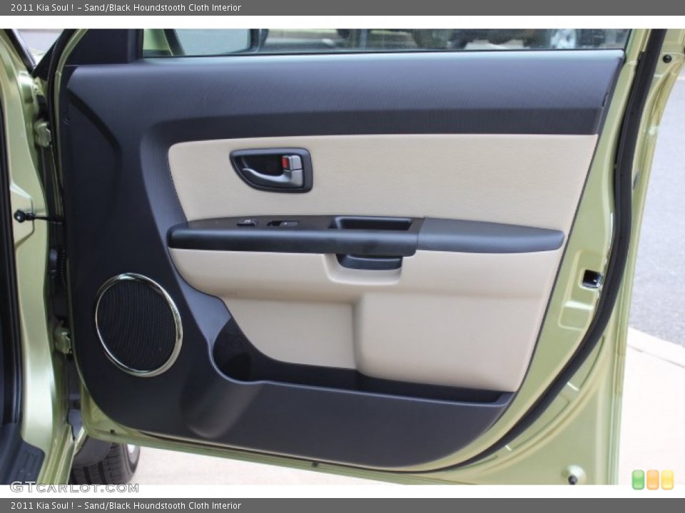 Sand/Black Houndstooth Cloth Interior Door Panel for the 2011 Kia Soul ! #66776240