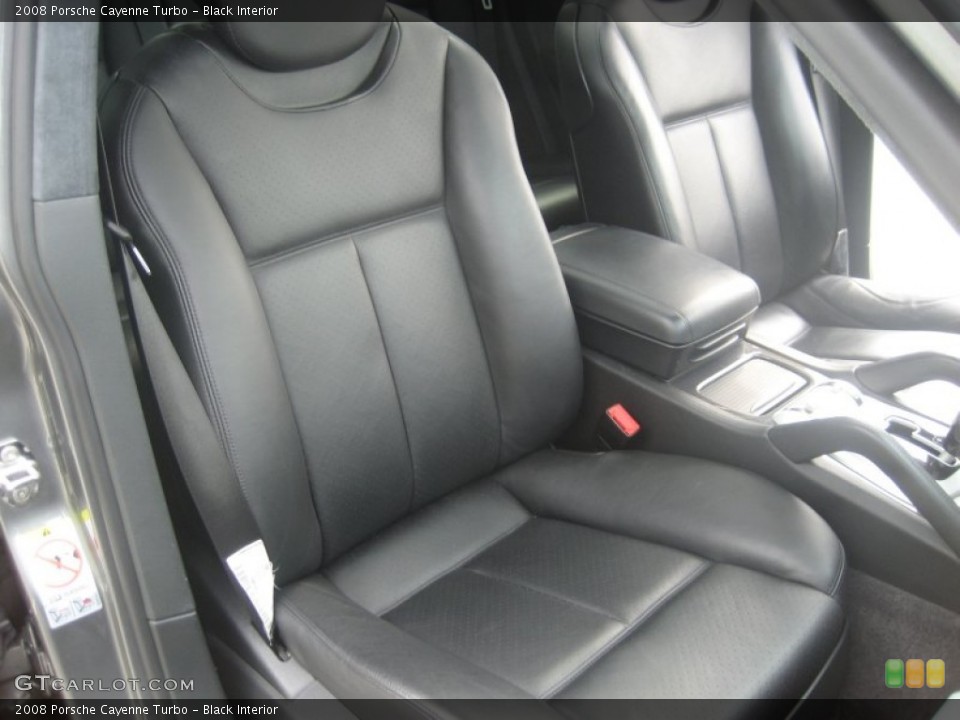 Black Interior Front Seat for the 2008 Porsche Cayenne Turbo #66778739