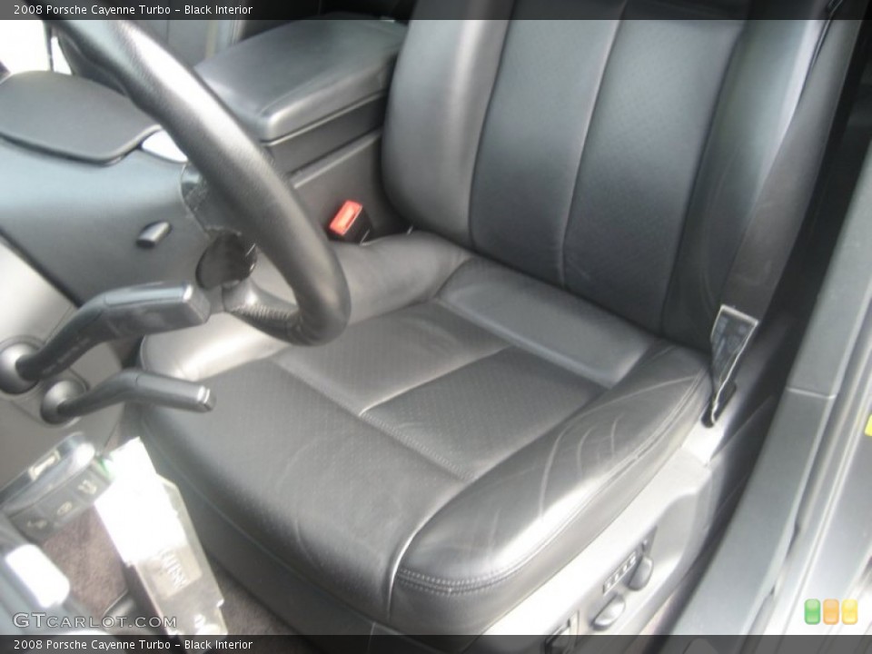 Black Interior Front Seat for the 2008 Porsche Cayenne Turbo #66778757