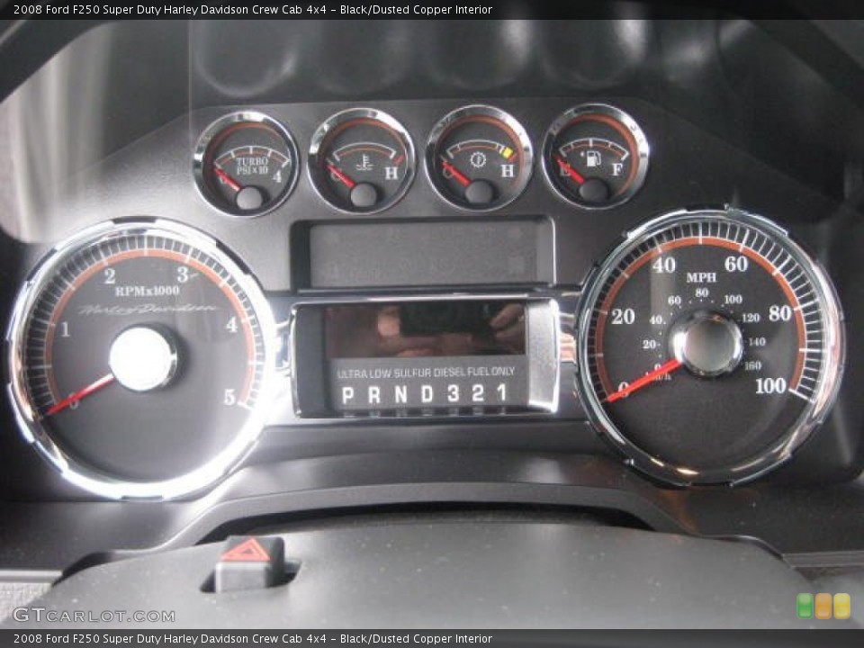 Black/Dusted Copper Interior Gauges for the 2008 Ford F250 Super Duty Harley Davidson Crew Cab 4x4 #66787523