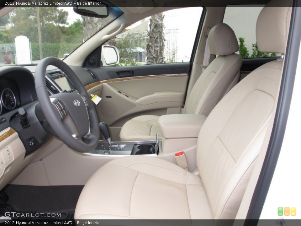 Beige 2012 Hyundai Veracruz Interiors