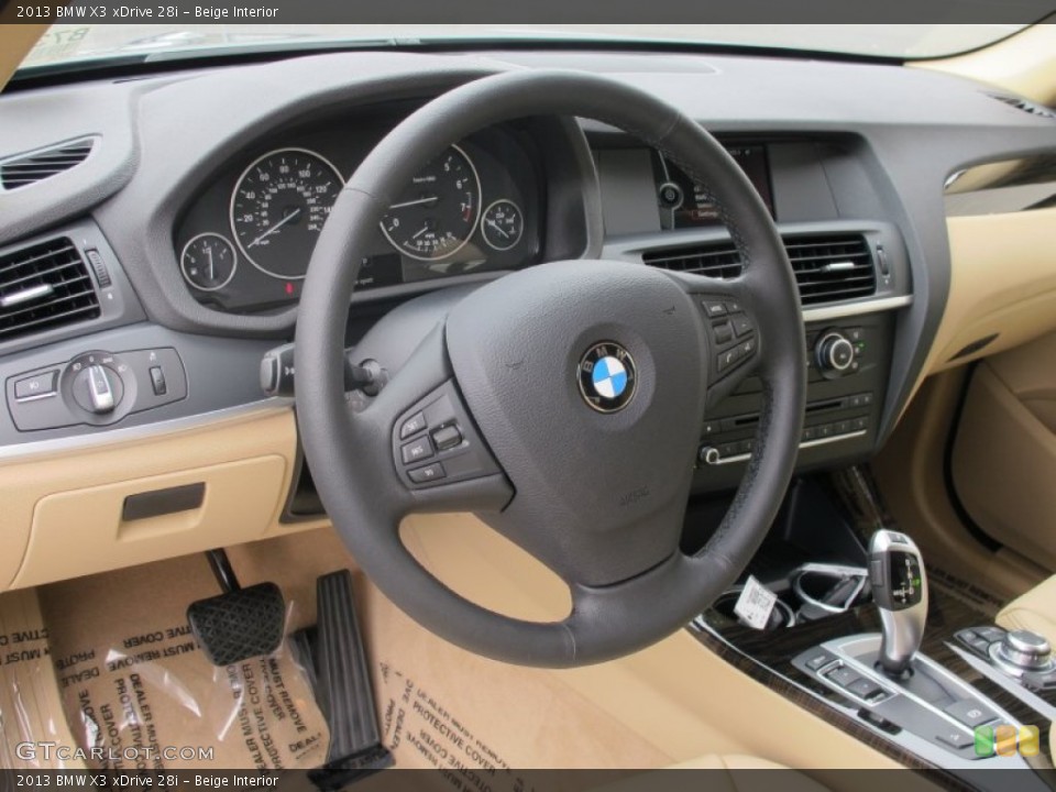 Beige Interior Steering Wheel for the 2013 BMW X3 xDrive 28i #66788894