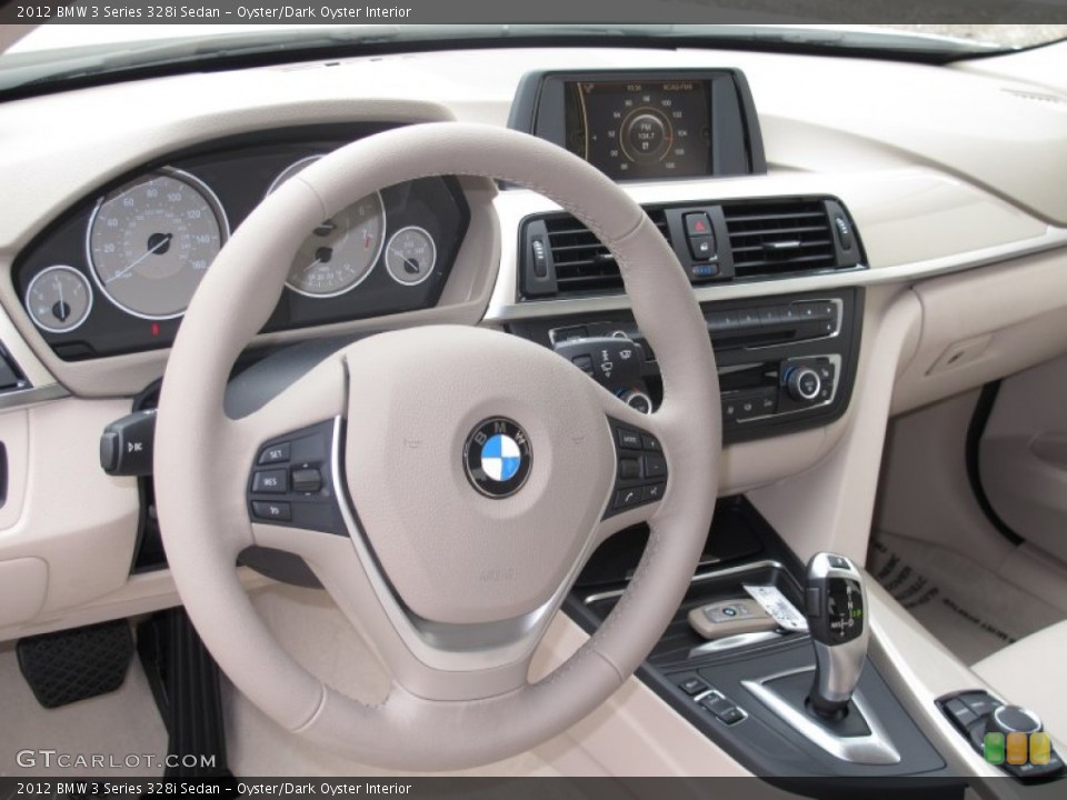 Oyster/Dark Oyster Interior Dashboard for the 2012 BMW 3 Series 328i Sedan #66788954