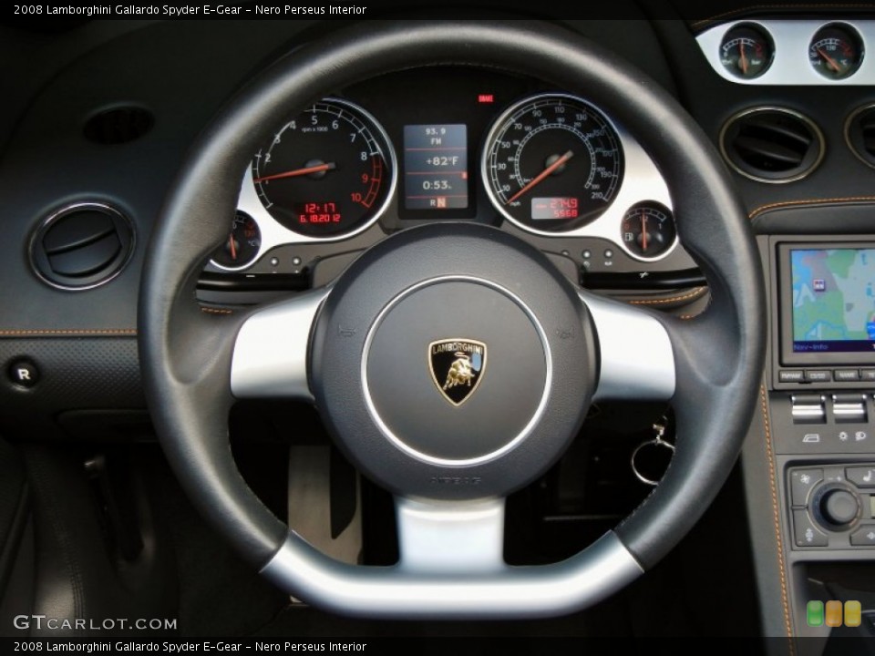 Nero Perseus Interior Steering Wheel for the 2008 Lamborghini Gallardo Spyder E-Gear #66791562