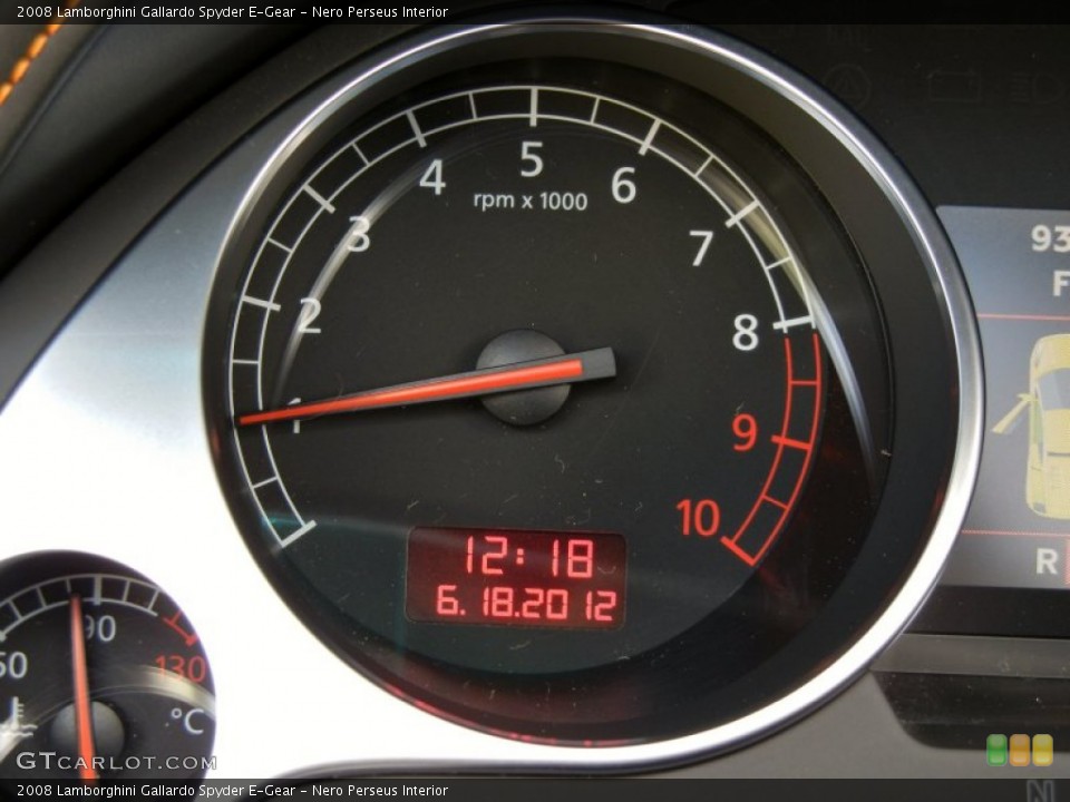 Nero Perseus Interior Gauges for the 2008 Lamborghini Gallardo Spyder E-Gear #66791571