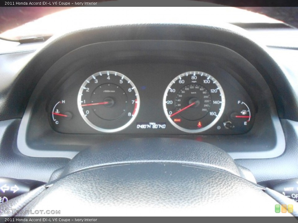 Ivory Interior Gauges for the 2011 Honda Accord EX-L V6 Coupe #66796185