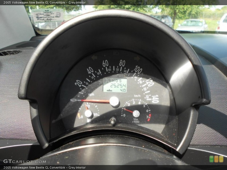 Grey Interior Gauges for the 2005 Volkswagen New Beetle GL Convertible #66797101