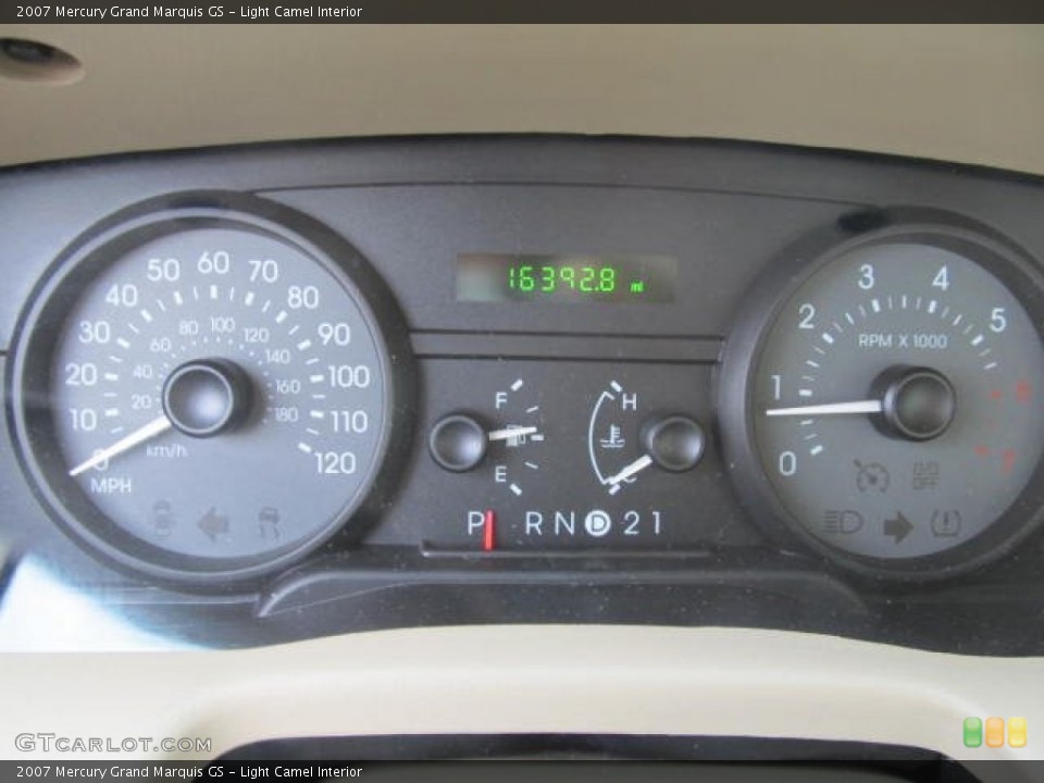 Light Camel Interior Gauges for the 2007 Mercury Grand Marquis GS #66798586