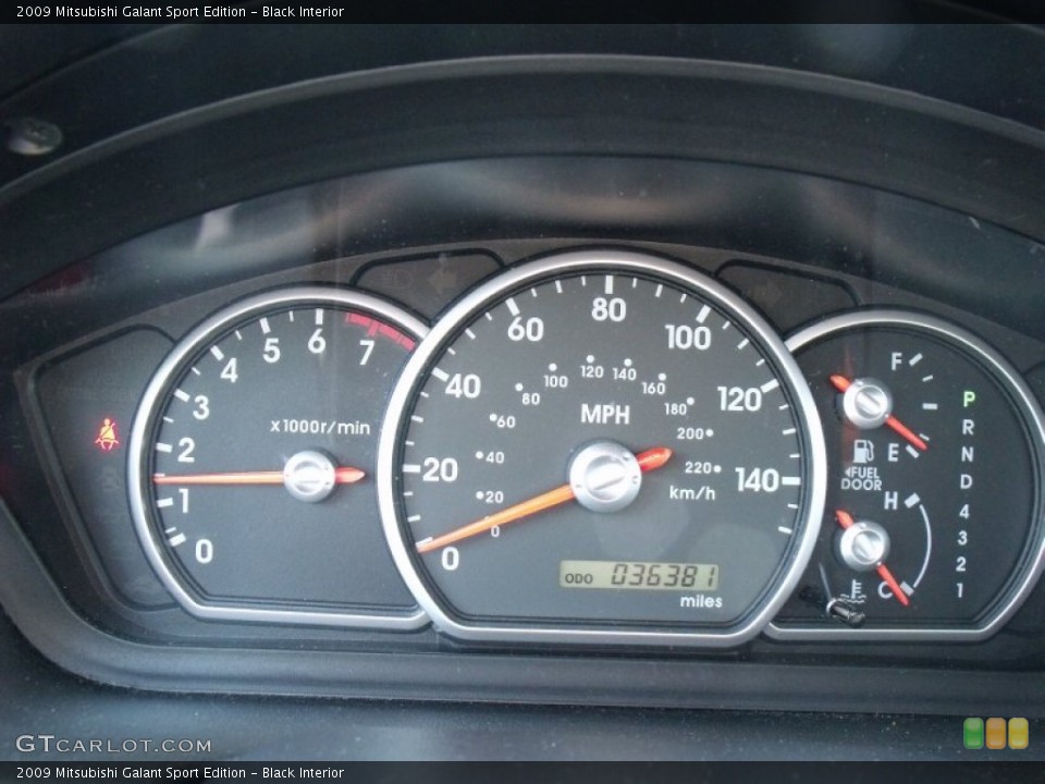 Black Interior Gauges for the 2009 Mitsubishi Galant Sport Edition #66799336
