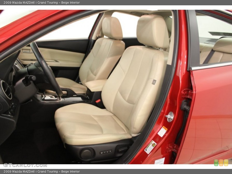 Beige Interior Front Seat for the 2009 Mazda MAZDA6 i Grand Touring #66800189