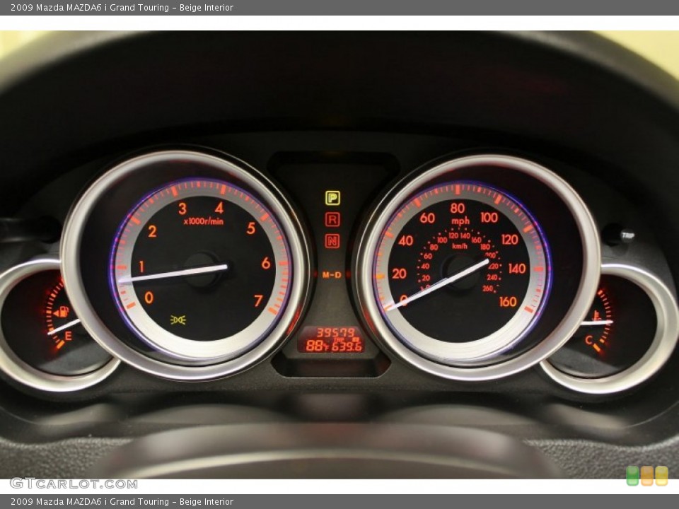 Beige Interior Gauges for the 2009 Mazda MAZDA6 i Grand Touring #66800207