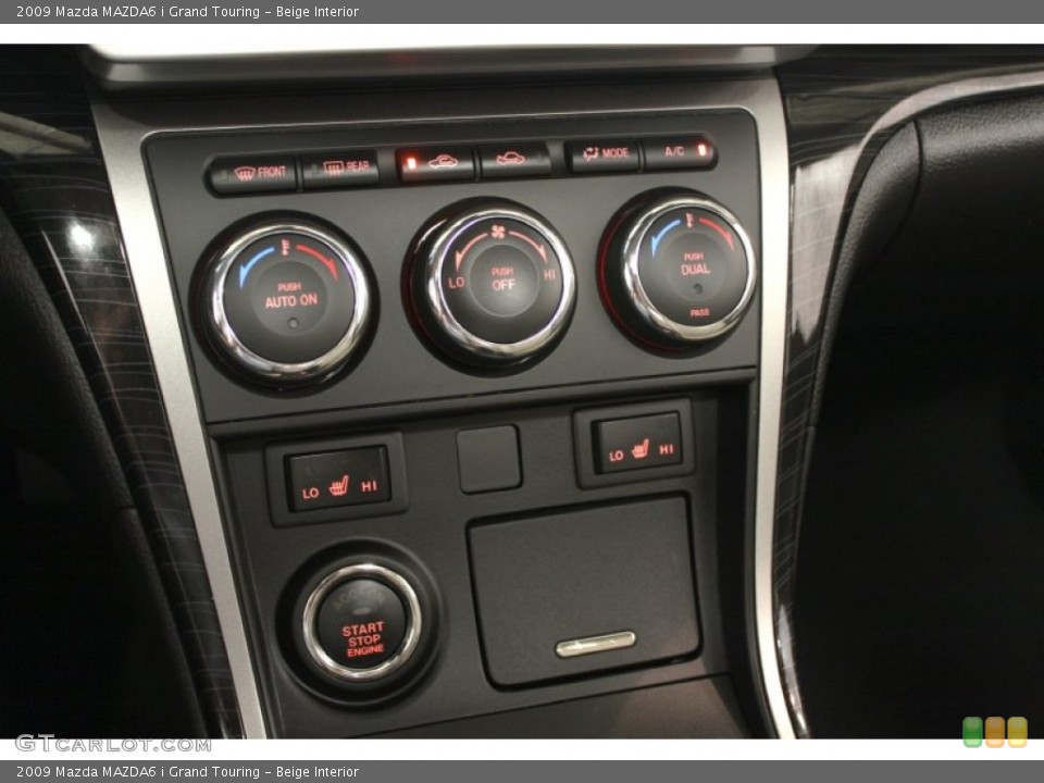 Beige Interior Controls for the 2009 Mazda MAZDA6 i Grand Touring #66800254