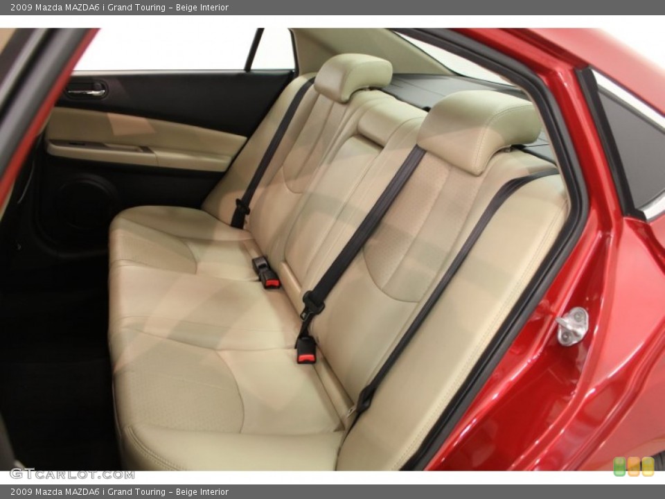 Beige Interior Rear Seat for the 2009 Mazda MAZDA6 i Grand Touring #66800297