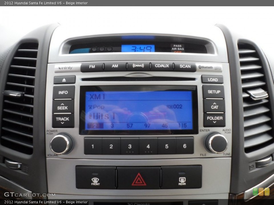 Beige Interior Audio System for the 2012 Hyundai Santa Fe Limited V6 #66809672