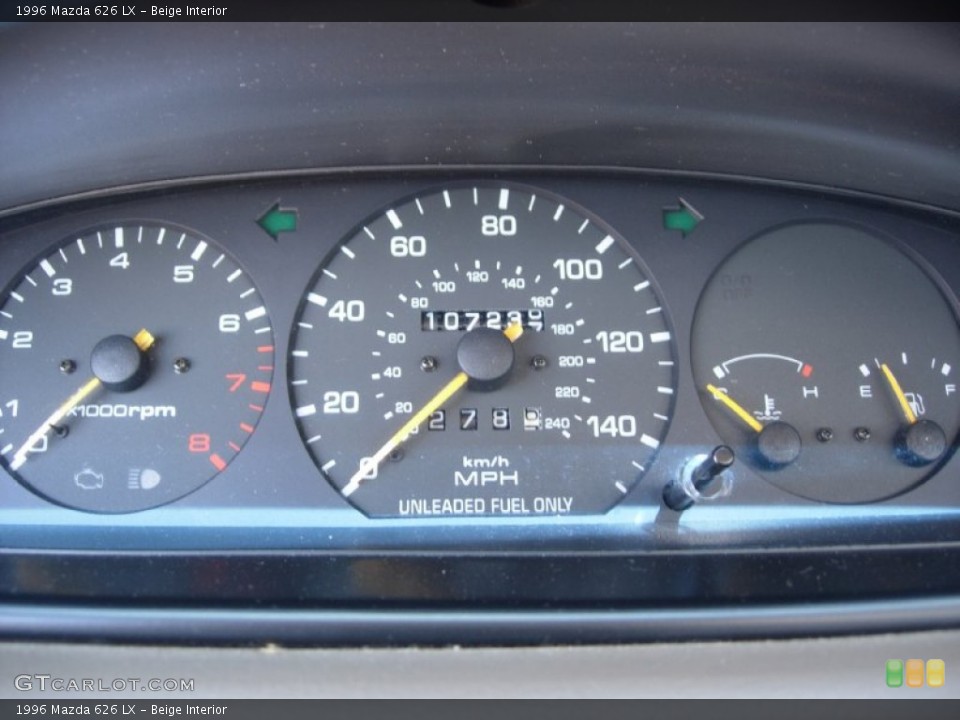 Beige Interior Gauges for the 1996 Mazda 626 LX #66810838