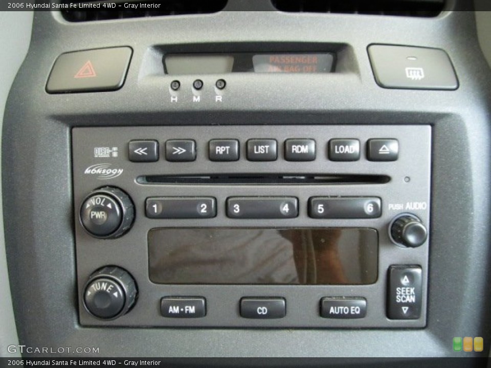 Gray Interior Audio System for the 2006 Hyundai Santa Fe Limited 4WD #66811762
