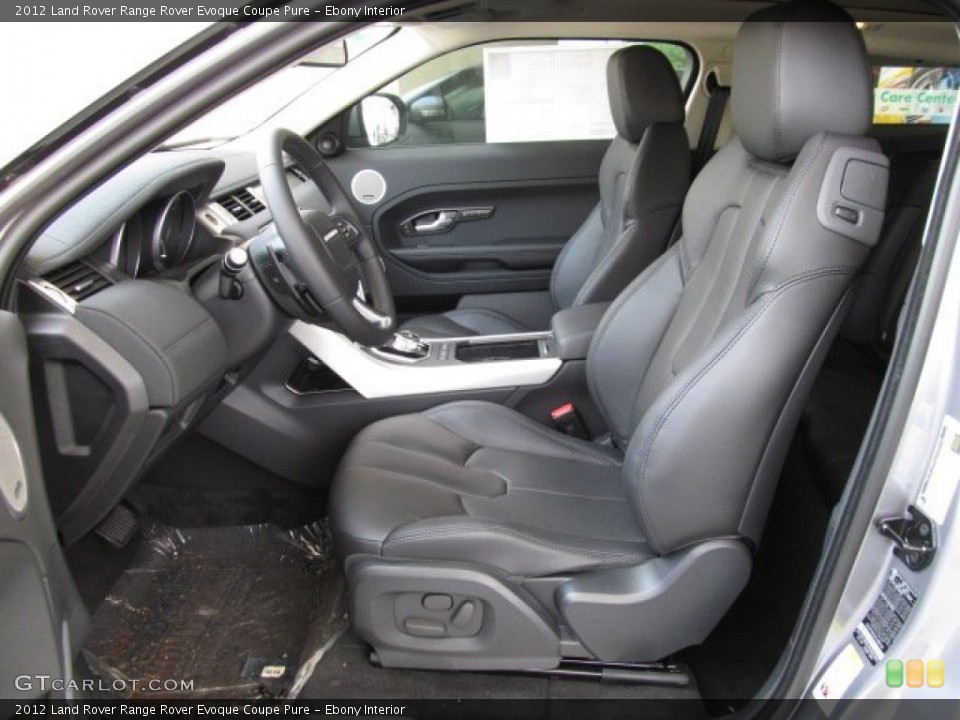Ebony Interior Photo for the 2012 Land Rover Range Rover Evoque Coupe Pure #66815263