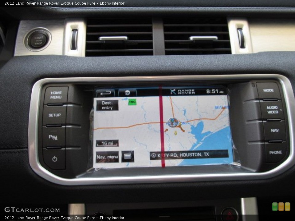 Ebony Interior Navigation for the 2012 Land Rover Range Rover Evoque Coupe Pure #66815293
